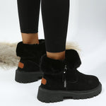 Amelie Fleece-Lined Faux Suede Ankle Boots