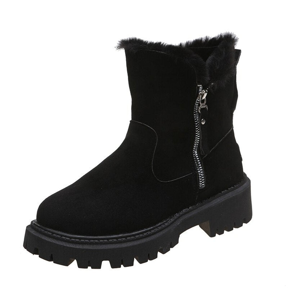 Amelie Fleece-Lined Faux Suede Ankle Boots