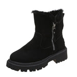 Amelie Fleece-Lined Faux Suede Ankle Boots