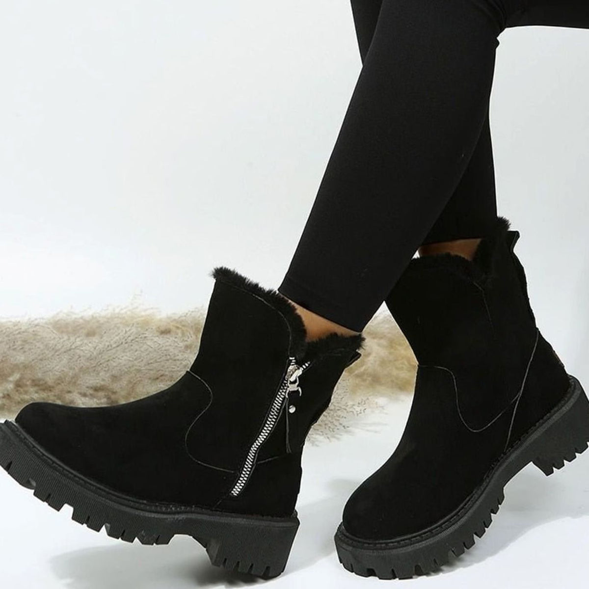 Emilia Lined Faux Suede Winter Boots