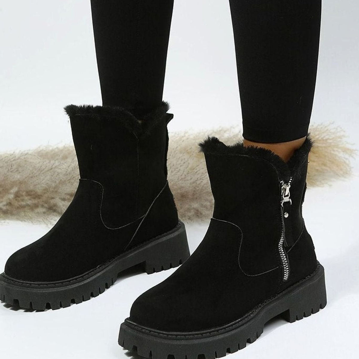 Emilia Lined Faux Suede Winter Boots