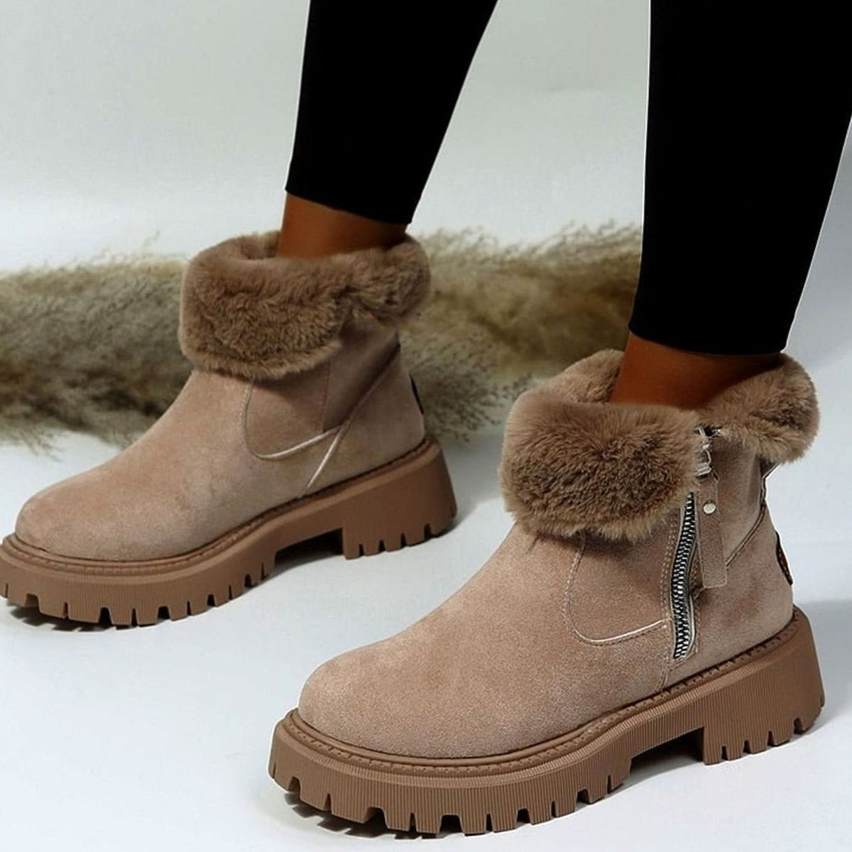 Emilia Lined Faux Suede Winter Boots