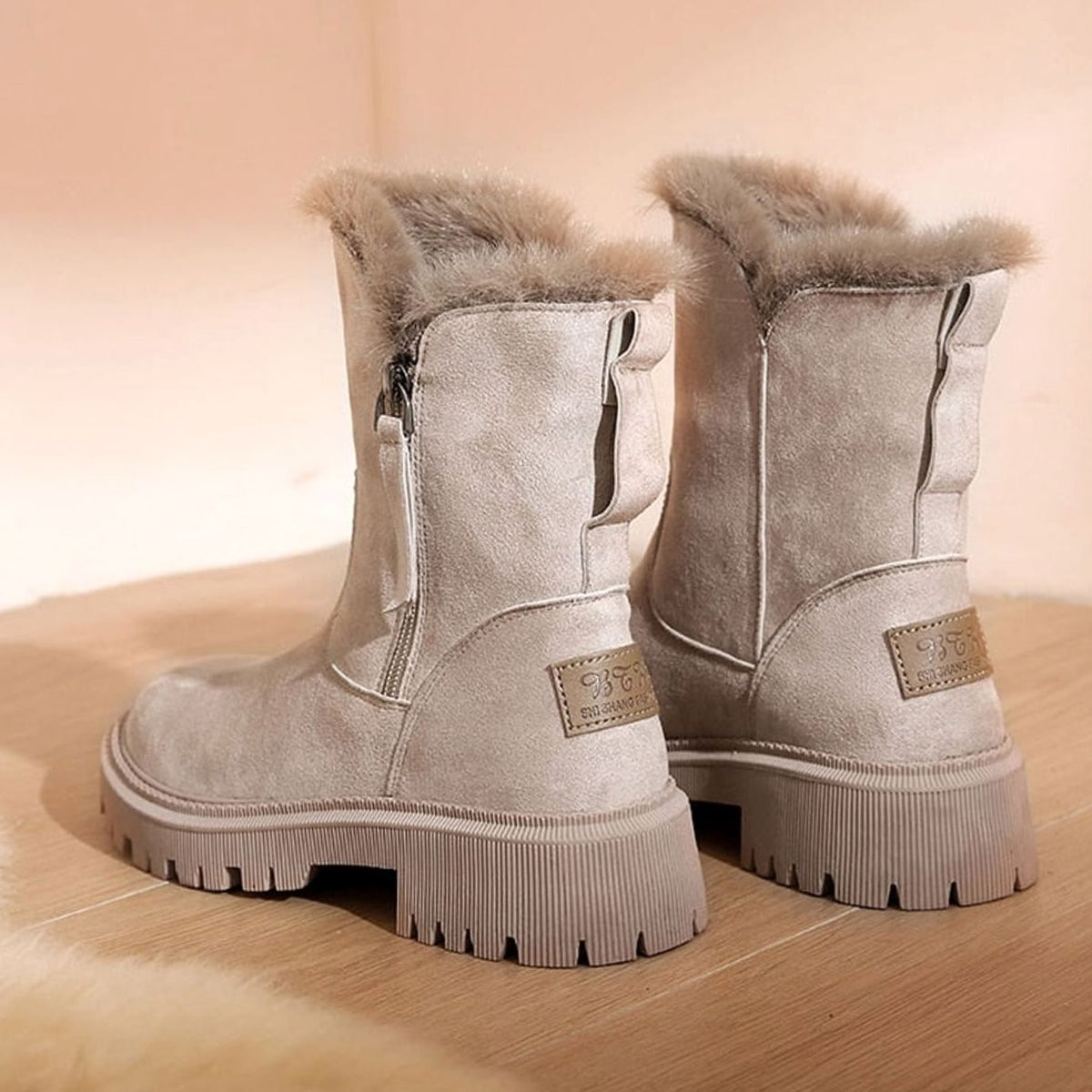 Marlene Lined Faux-Fur Trim Winter Boots