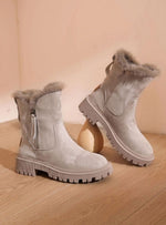 Marlene Lined Faux-Fur Trim Winter Boots
