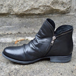 Charlotte Ruched Ankle-High Fall Winter Boots