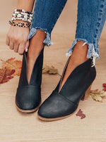 Nora Pointed-Toe Block Heel Ankle Boots