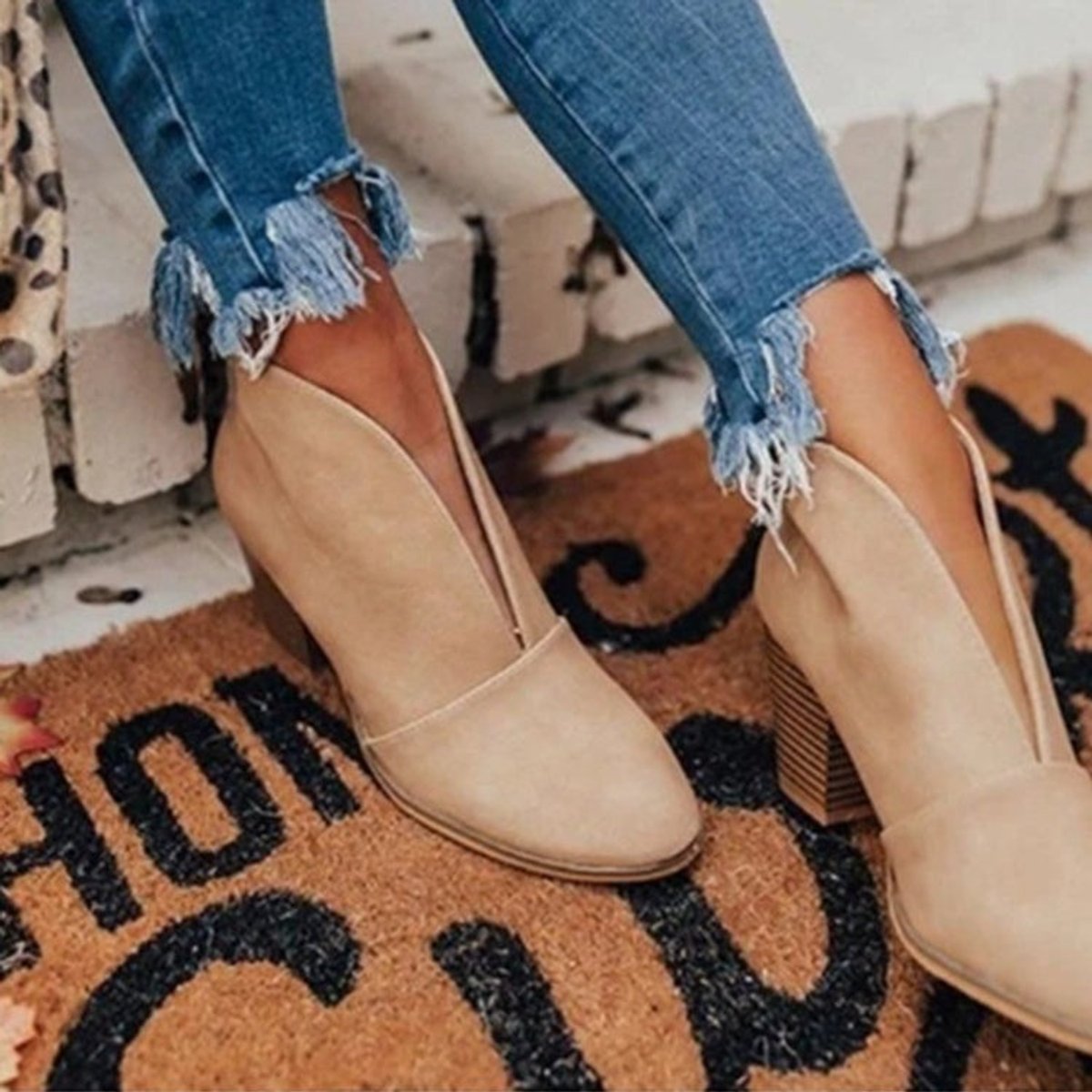 Marlene Pointed Toe Block Heel Boots