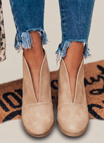 Nora Pointed-Toe Block Heel Ankle Boots