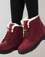 Luisa Lined Lace-Up Faux Suede Winter Boots