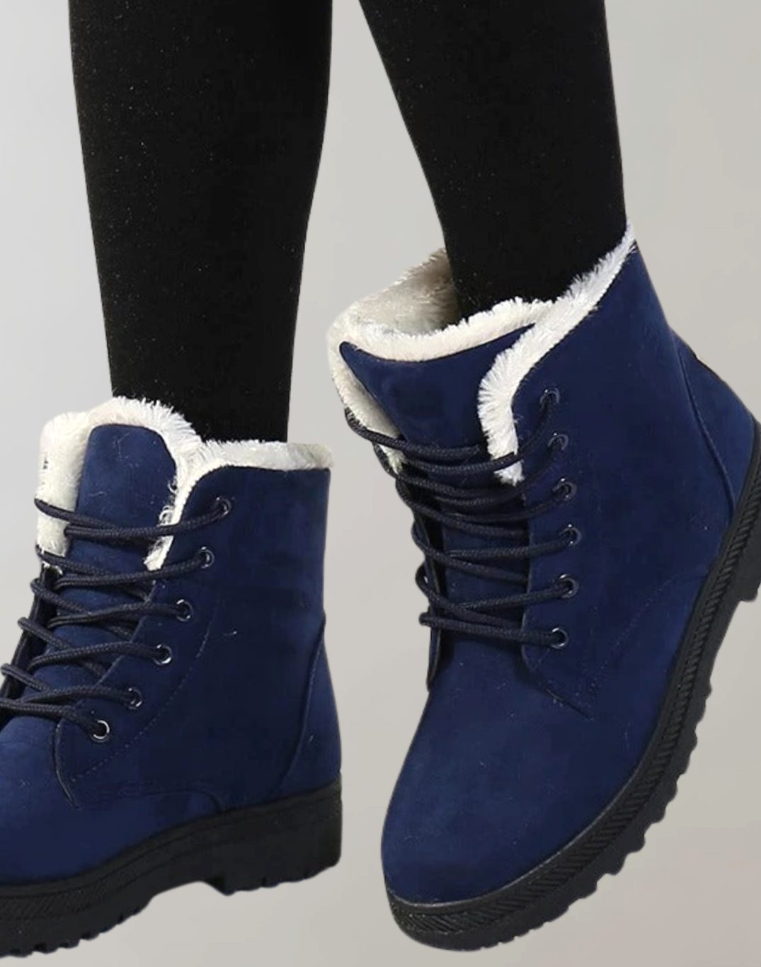 Luisa Lined Lace-Up Faux Suede Winter Boots