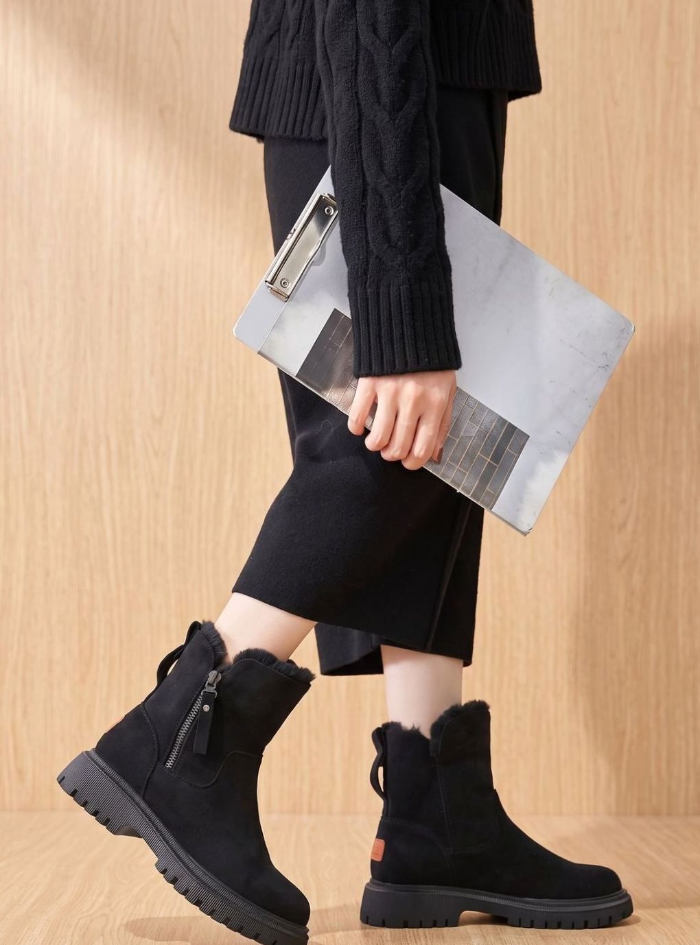 Leonie Fur-Lined Suede Winter Boots