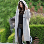 Amelie Long Hooded Chunky Knit Cardigan