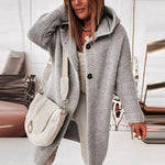 Lena Long Hooded Oversized Cardigan
