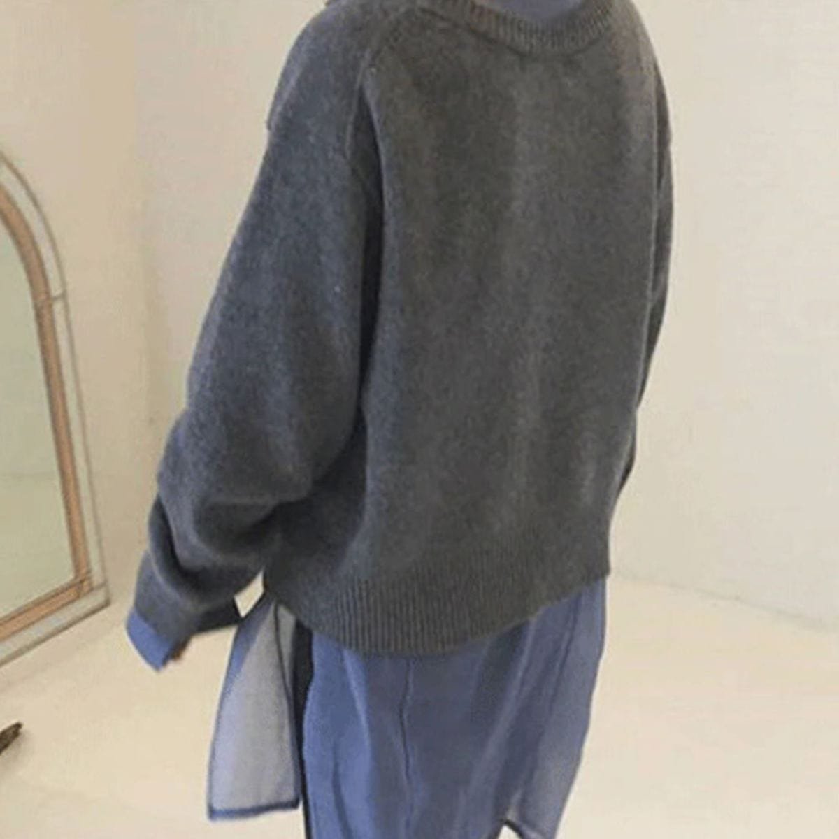 Nora Oversized Asymmetric Button Cardigan