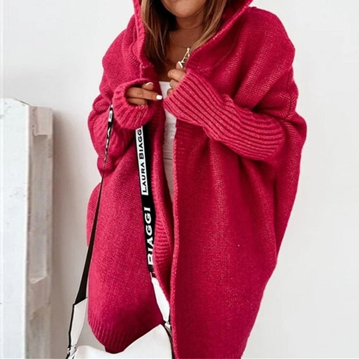 Annika Oversized Hooded Batwing Cardigan