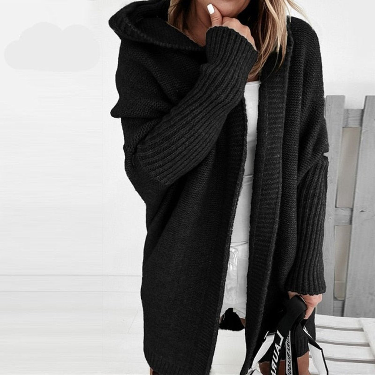 Annika Oversized Hooded Batwing Cardigan