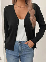 Marlene V-Neck Button-Front Cardigan