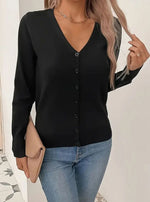 Marlene V-Neck Button-Front Cardigan