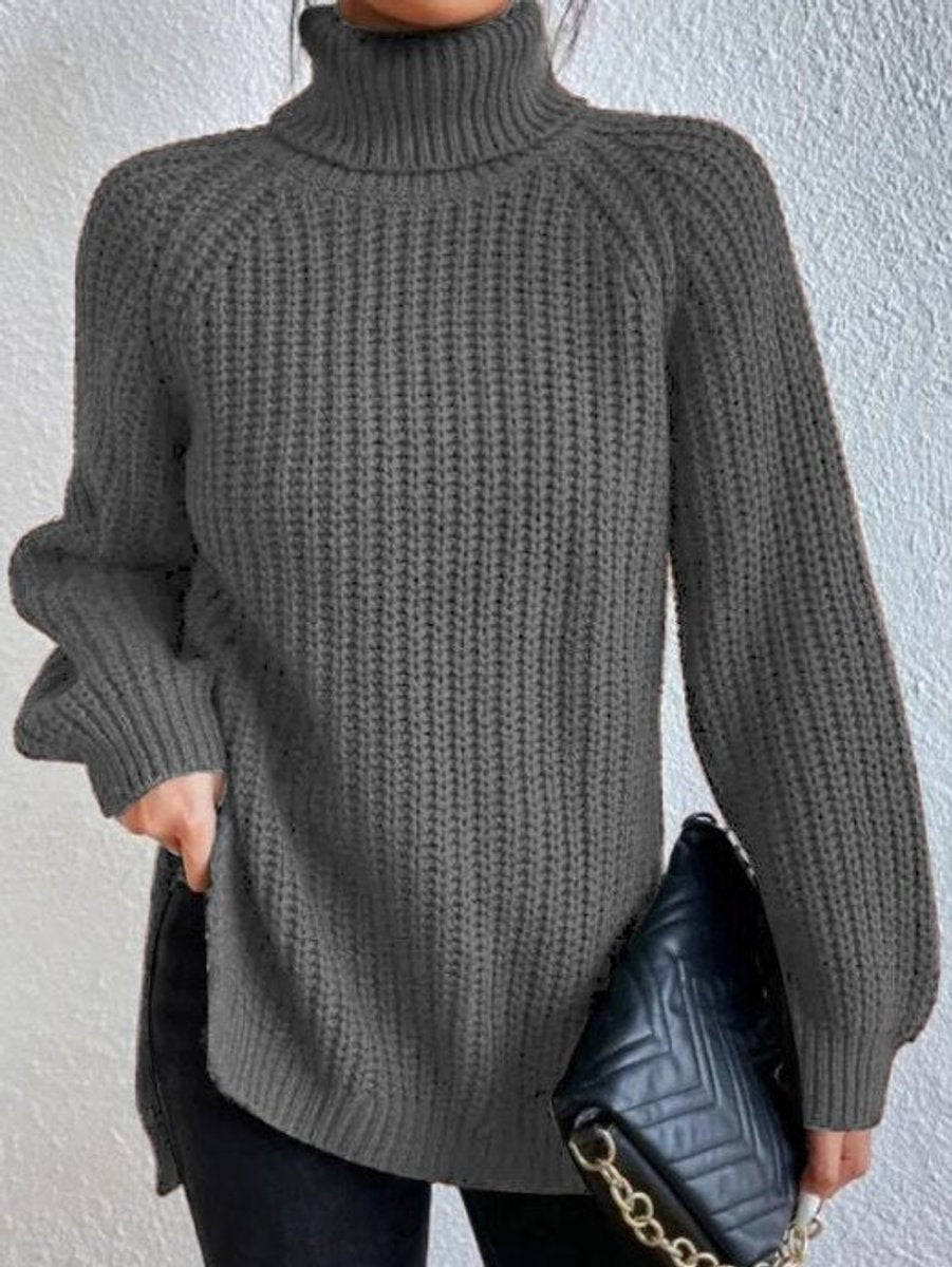 Amelie Chunky Knit Oversized Turtleneck Sweater