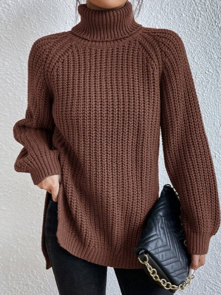 Amelie Chunky Knit Oversized Turtleneck Sweater