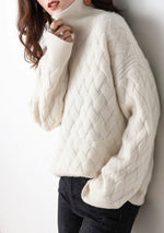 Charlotte Cable Knit Turtleneck Oversized Sweater