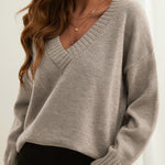 Katharina Soft V-Neck Oversized Longline Sweater