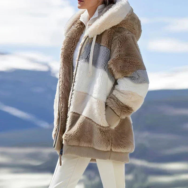 Franziska Colorblock Hooded Winter Jacket
