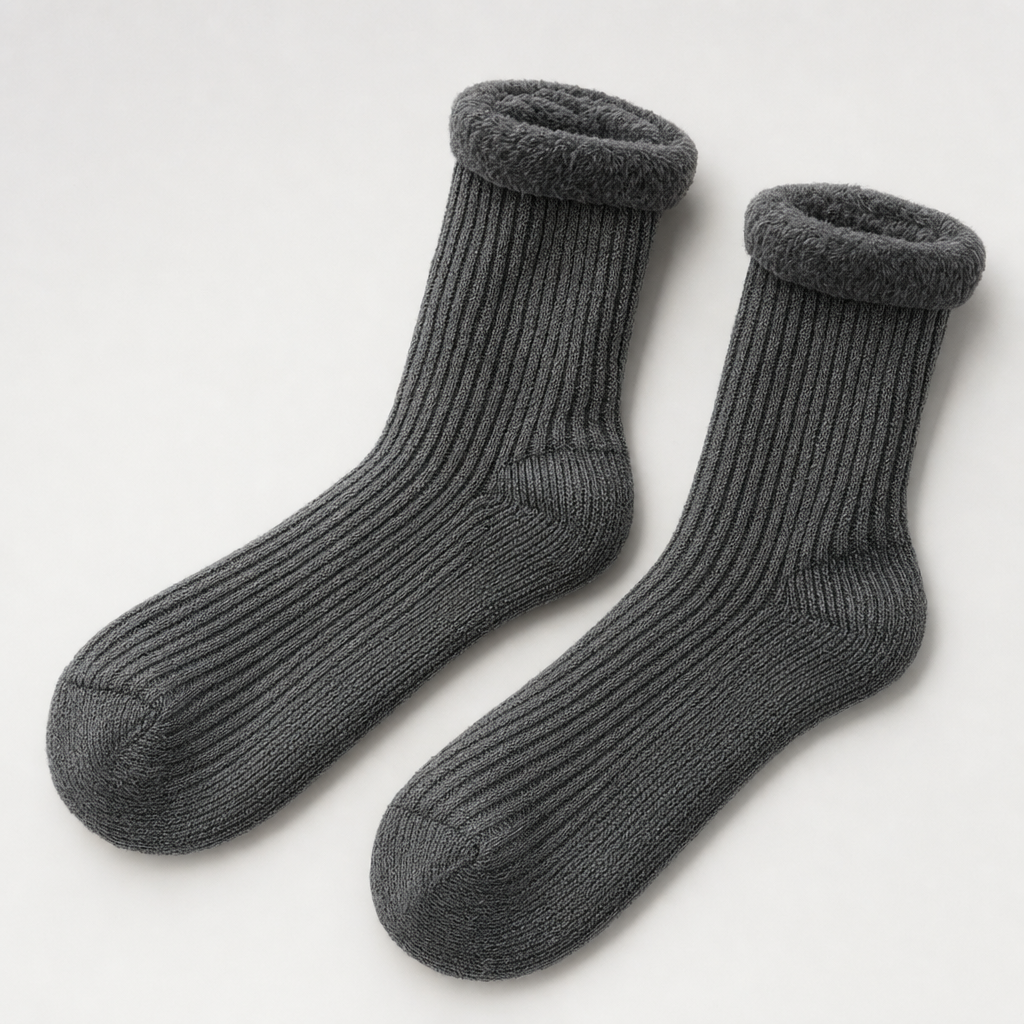 Thornbury Wool Blend Socks in charcoal grey, product shot