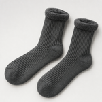 Thornbury Wool Blend Socks in charcoal grey, product shot