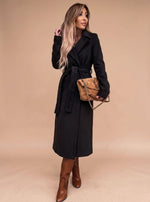 Charlotte Belted Notch-Lapel Trench Coat