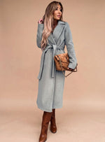 Charlotte Belted Notch-Lapel Trench Coat