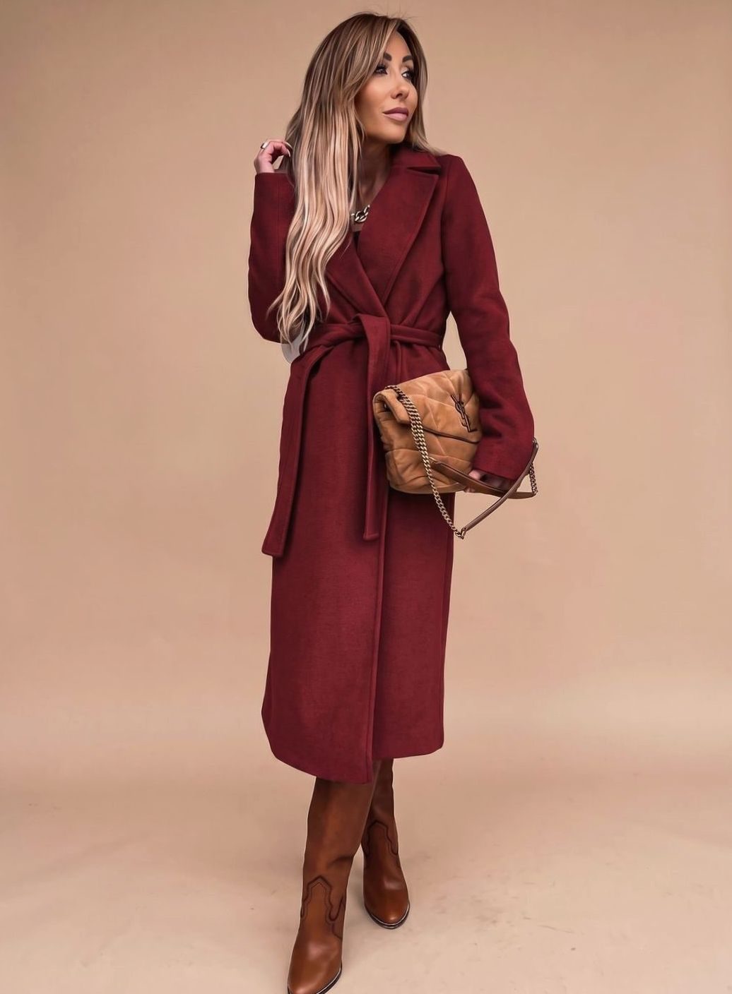 Charlotte Belted Notch-Lapel Trench Coat
