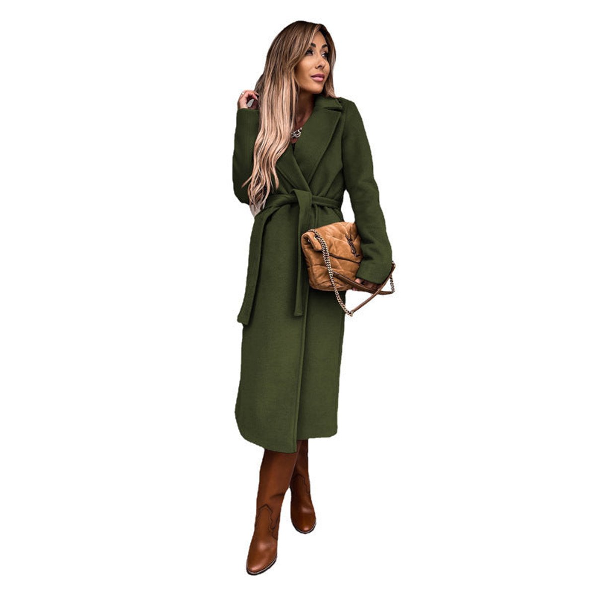 Elisabeth Belted Wool Trench Coat