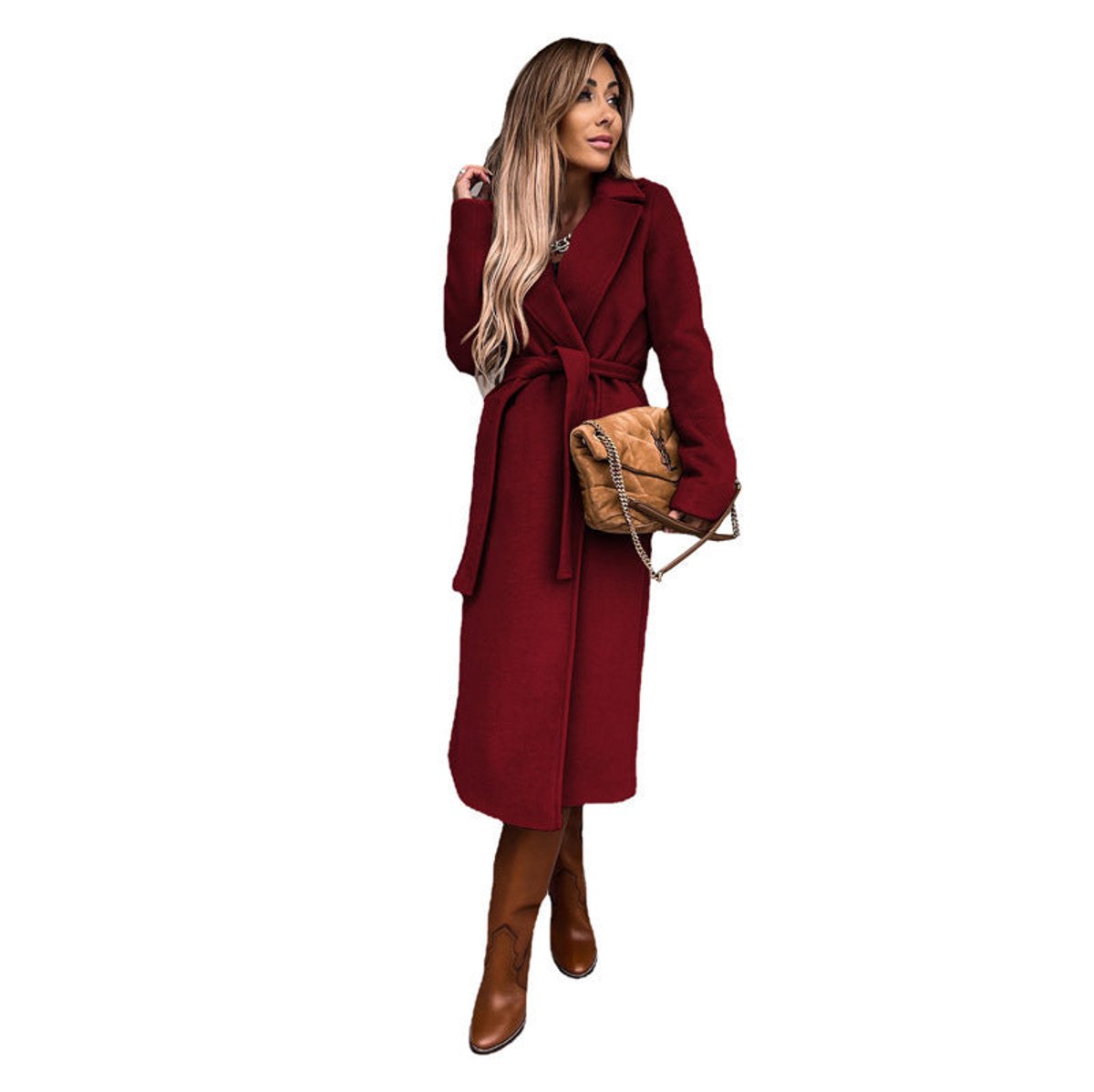 Elisabeth Belted Wool Trench Coat