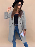 Marlene Double-Breasted Trench Coat with Pockets