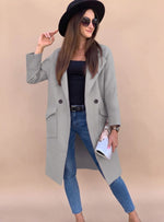 Marlene Double-Breasted Trench Coat with Pockets