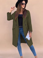 Marlene Double-Breasted Trench Coat with Pockets
