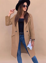 Marlene Double-Breasted Trench Coat with Pockets