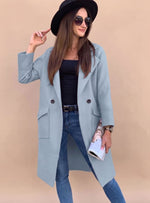 Marlene Double-Breasted Trench Coat with Pockets