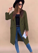 Marlene Double-Breasted Trench Coat with Pockets