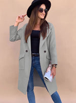 Marlene Double-Breasted Trench Coat with Pockets