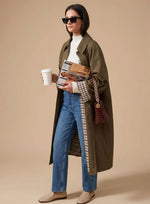 Johanna Long Trench Coat with Side Pockets