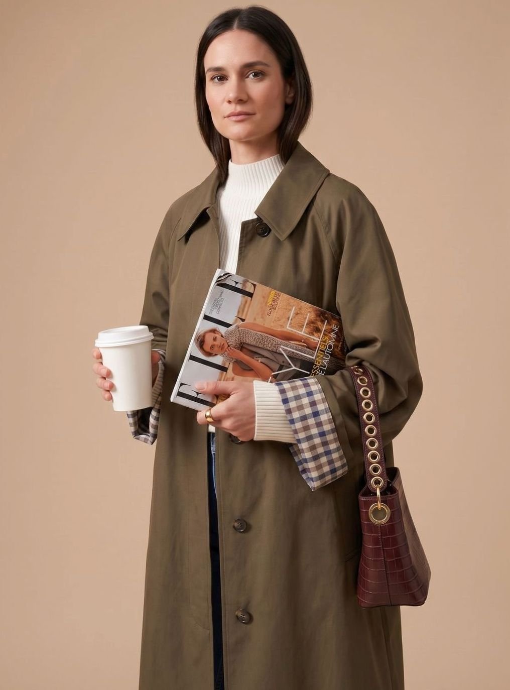 Johanna Long Trench Coat with Side Pockets