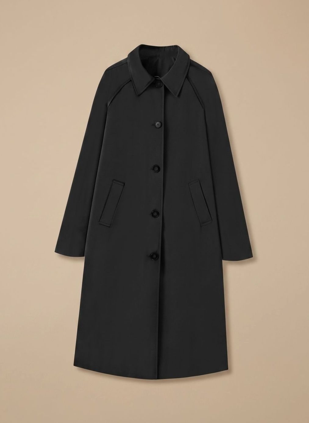 Johanna Long Trench Coat with Side Pockets