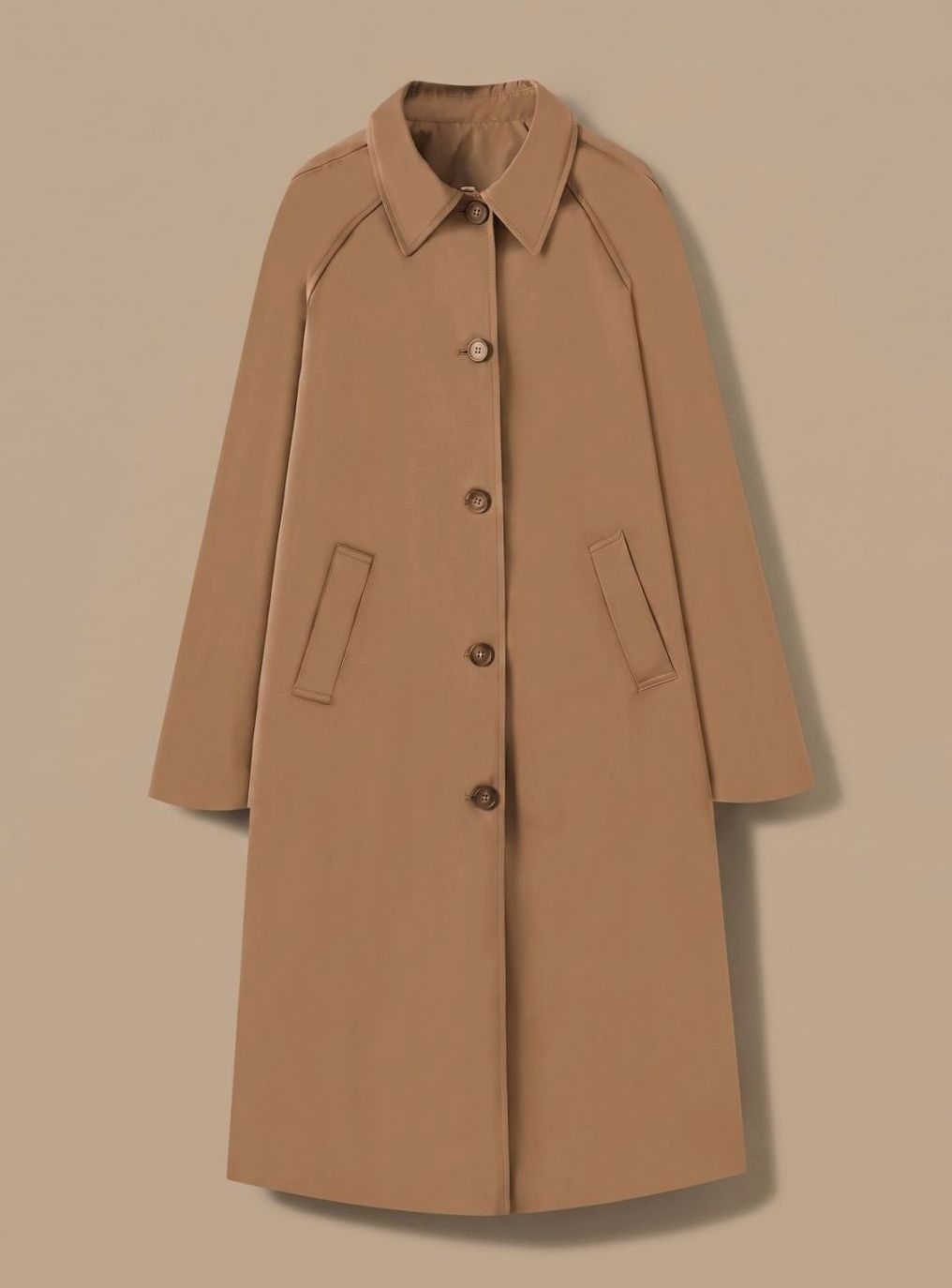 Johanna Long Trench Coat with Side Pockets