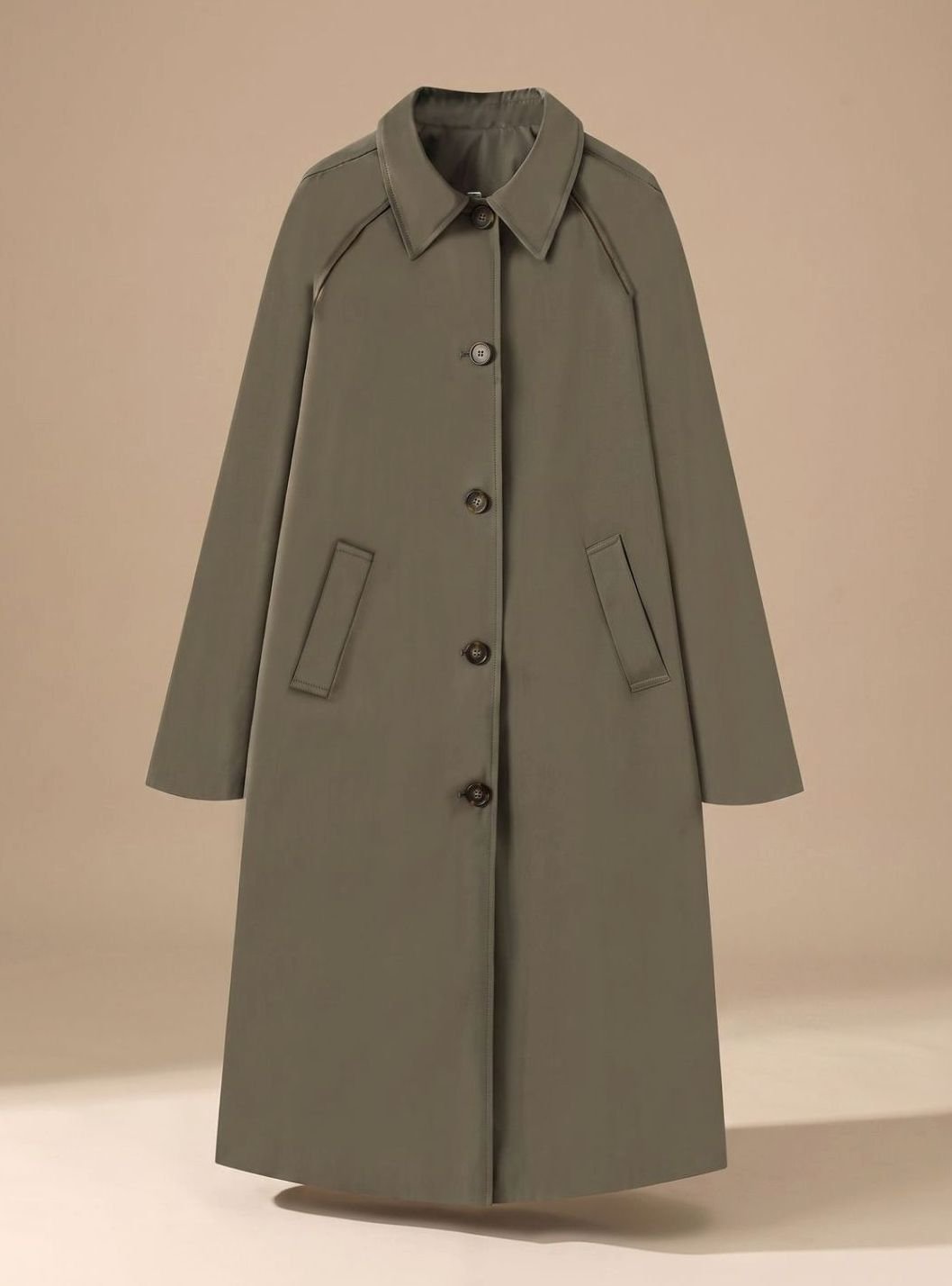 Johanna Long Trench Coat with Side Pockets