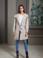 Emilia Water-Resistant Hooded Trench Coat
