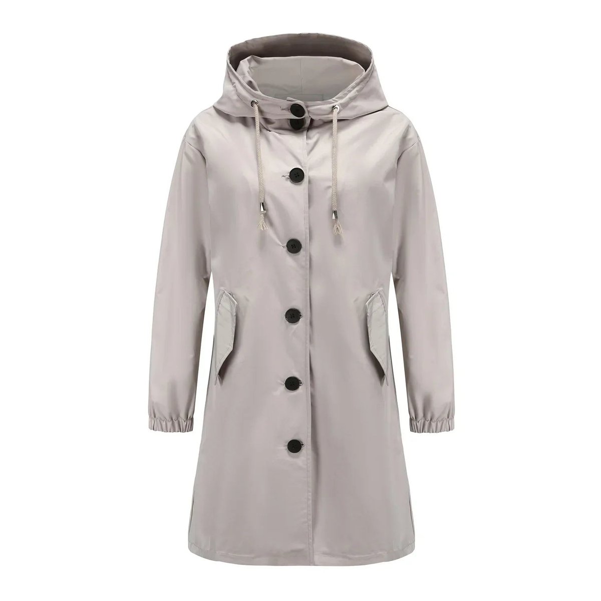 Emilia Water-Resistant Hooded Trench Coat