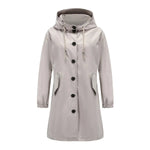 Emilia Water-Resistant Hooded Trench Coat