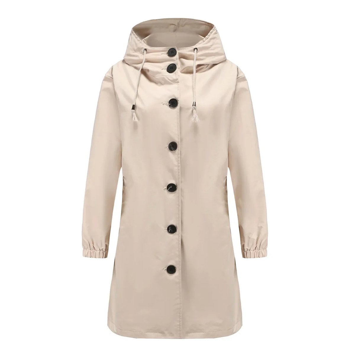 Emilia Water-Resistant Hooded Trench Coat